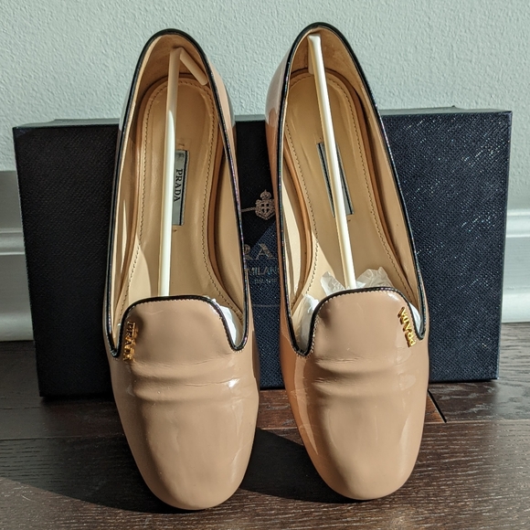Prada Calzature Donna flats in nude Vernice - Picture 1 of 6